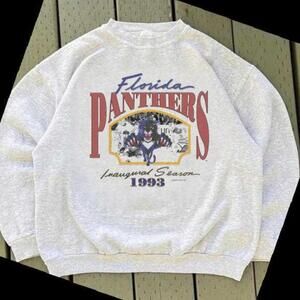 1993 Florida Panthers Hockey Mascot Shirt Sweatshirt Retro